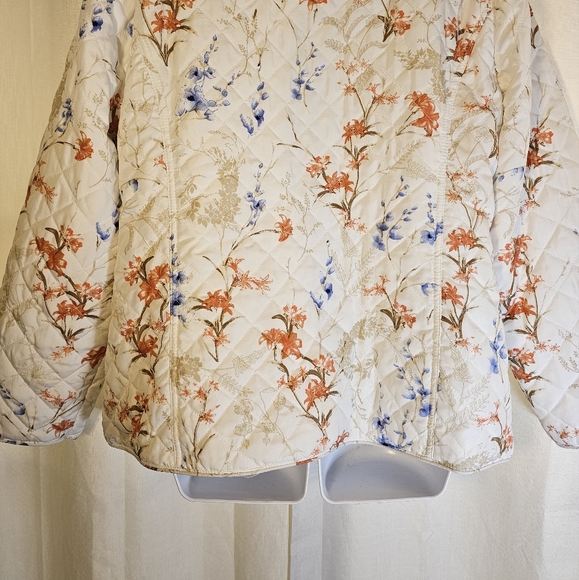Chico's Sz 3 XL Floral Zip Jacket - Picture 6 of 7